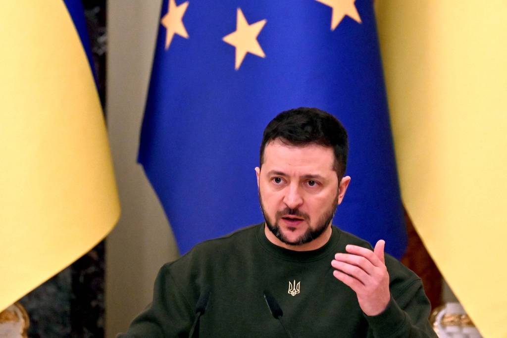 Presidente da Ucrânia, Volodimir Zelenski Presidente da Ucrânia, Volodimir Zelenski