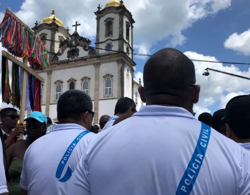 Policiais civis na Lavagem do Bonfim Policiais civis na Lavagem do Bonfim