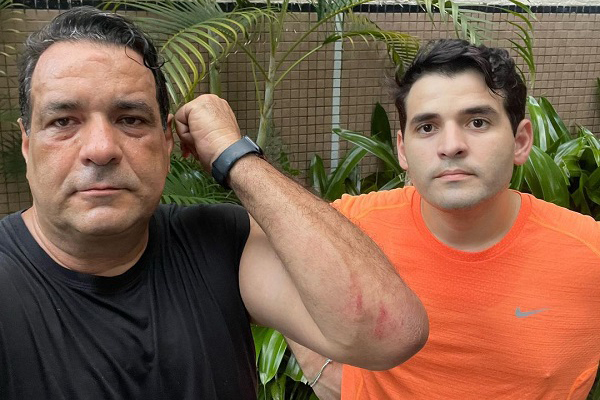 O deputado estadual Alan Sanches (União Brasil) e o filho Léo Sanches