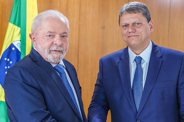 O presidente Lula (PT) e o governador de SP, Tarcísio de Freitas (Republicanos) O presidente Lula (PT) e o governador de SP, Tarcísio de Freitas (Republicanos)