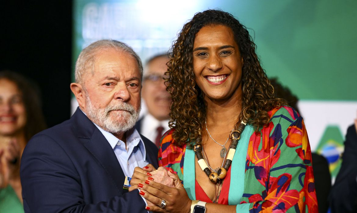 Presidente Lula e a ministra Anielle Franco
