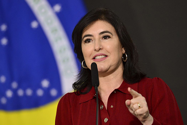 A ministra do Planejamento, Simone Tebet (MDB)