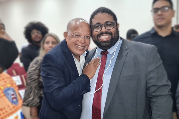 O vereador Suíca (PT) e o novo secretário de Justiça e Direitos Humanos do Estado, Felipe Freitas