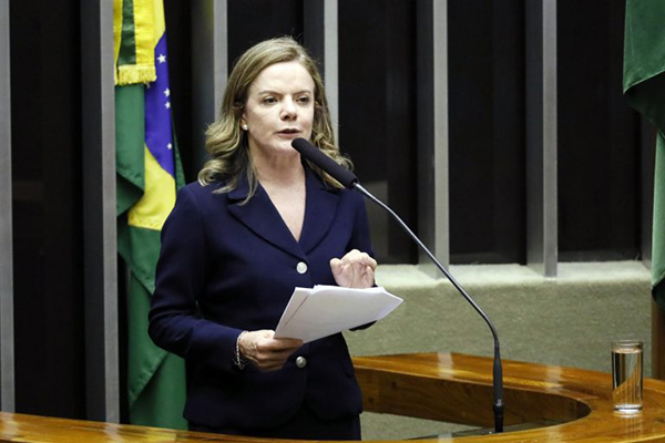 Gleisi Hoffmann, presidente do PT