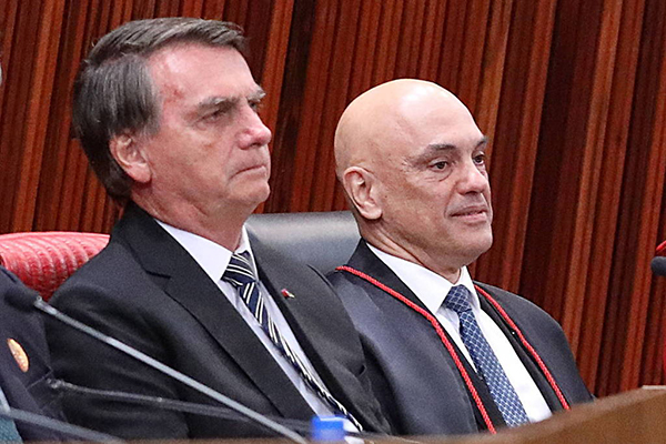 Jair Bolsonaro e Alexandre de Moraes