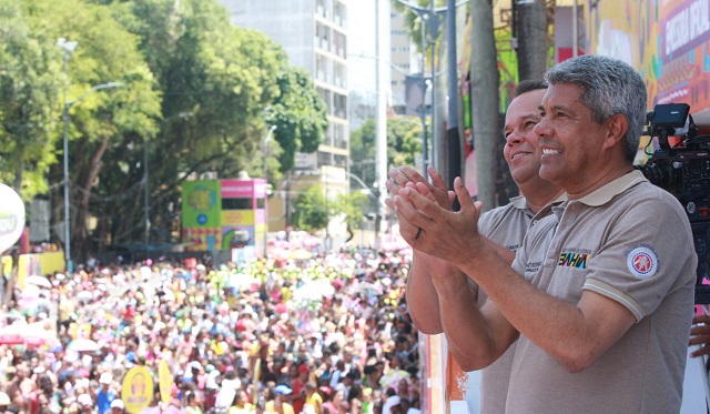 Governador Jerônimo Rodrigues acompanhado de Geraldo Jr., seu vice