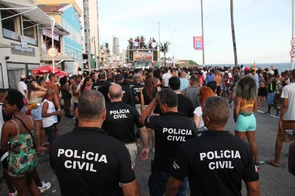 Policiais civis no Carnaval de Salvador