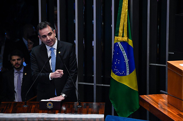 O presidente do Senado, Rodrigo Pacheco