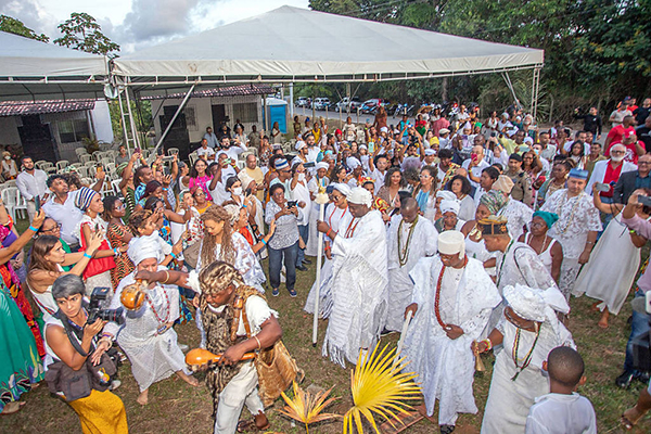 Cerimônia no quilombo Quingoma, em Lauro de Freitas