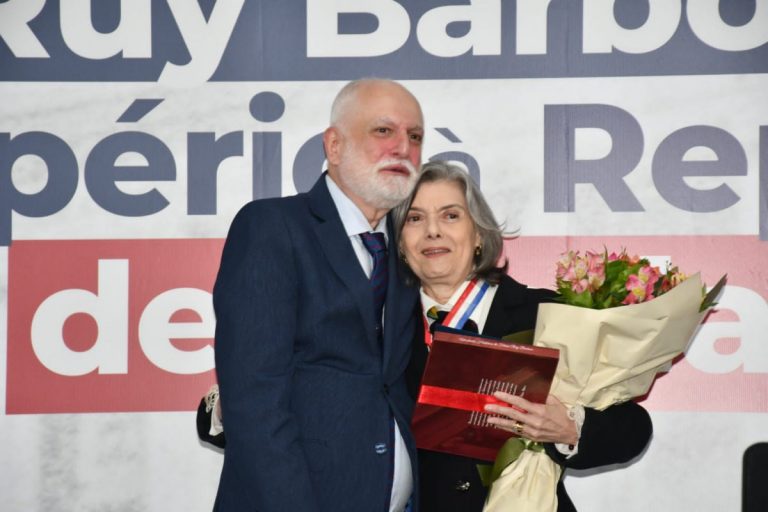 Presidente do TJ-BA, Nilson Castelo Branco, e a ministra do STF, Carmen Lúcia