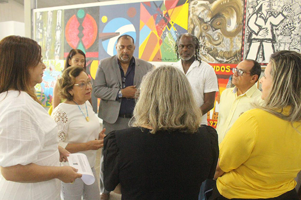 Lídice da Mata (PSB) em solenidade na Biblioteca Central da Universidade Estadual de Feira de Santana