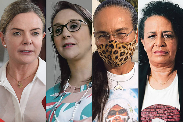 Gleisi Hoffmann, Renata Abreu, Heloísa Helena e Suêd Haidar 