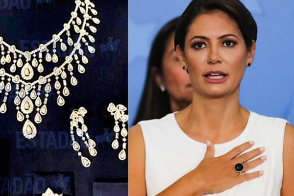 Joias de 3 milhões de euros doadas a Michelle Bolsonaro