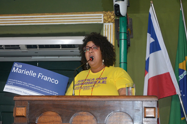 A vereadora Laina Crisóstomo (PSOL)