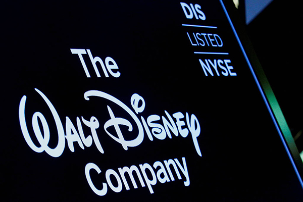 Logo da Disney em painel da Bolsa de Nova York