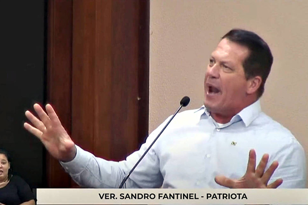  O vereador Sandro Luiz Fantinel (sem partido) de Caxias do Sul (RS)