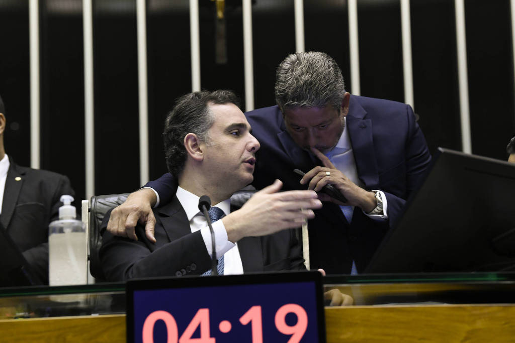 Os presidentes do Senado, Rodrigo Pacheco (PSD-MG), e da Câmara, Arthur Lira (PP-AL)