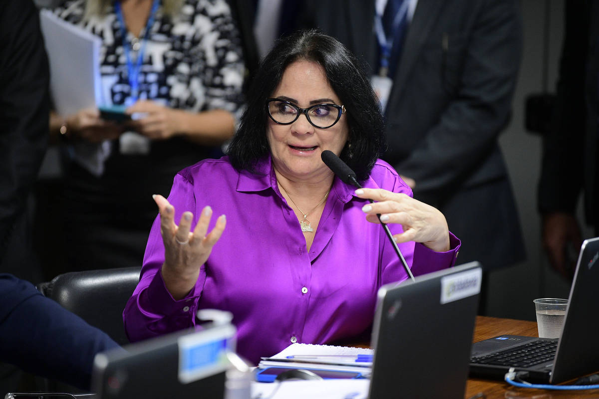 A senadora Damares Alves, uma das homenageadas pela Ordem Princesa Isabel