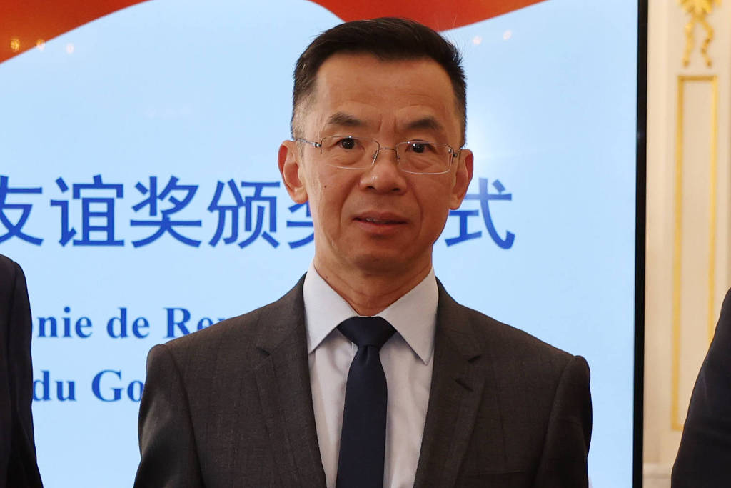 O embaixador da China na França, Lu Shaye, em evento em Paris