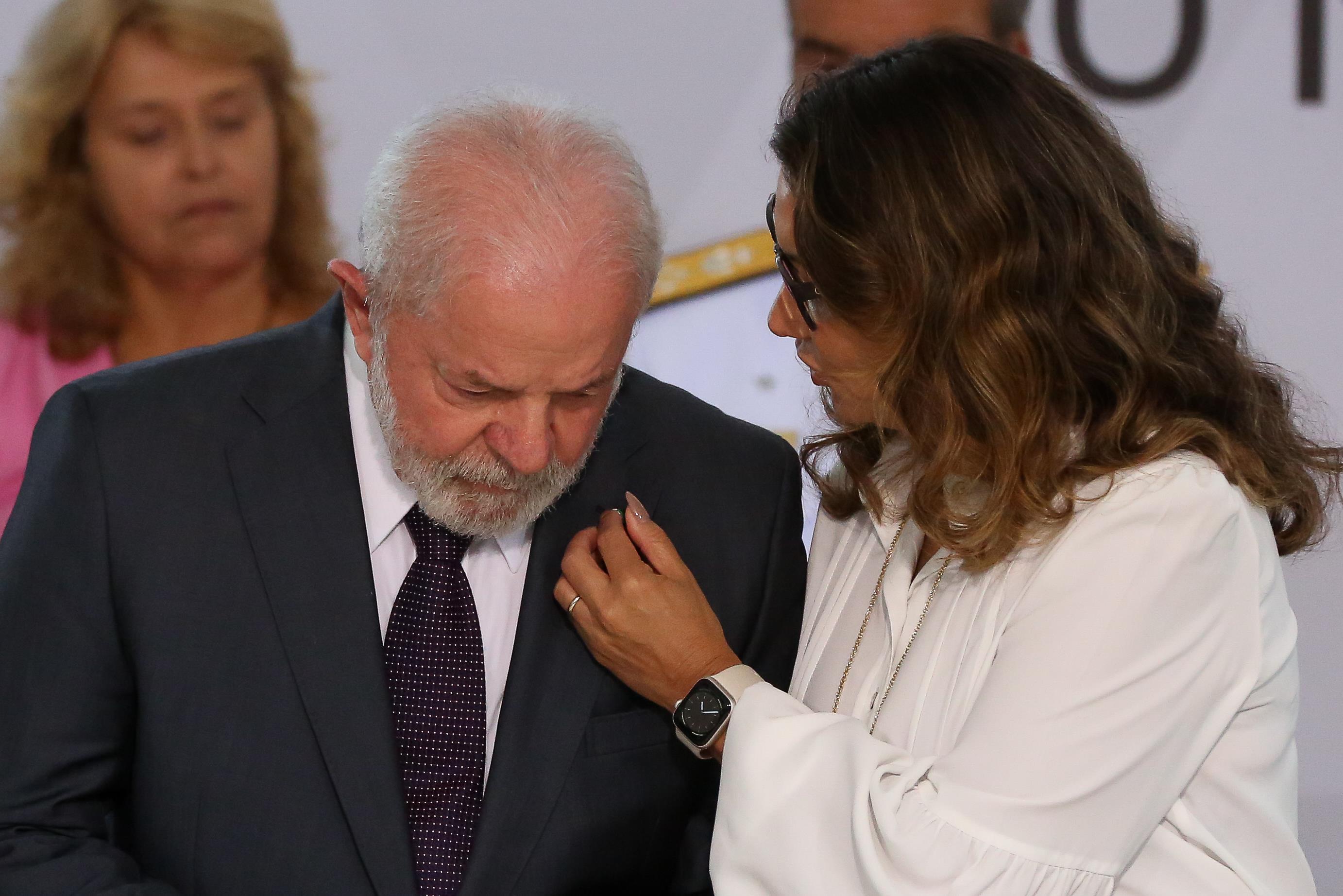 O presidente Lula e a primeira-dama Janja da Silva