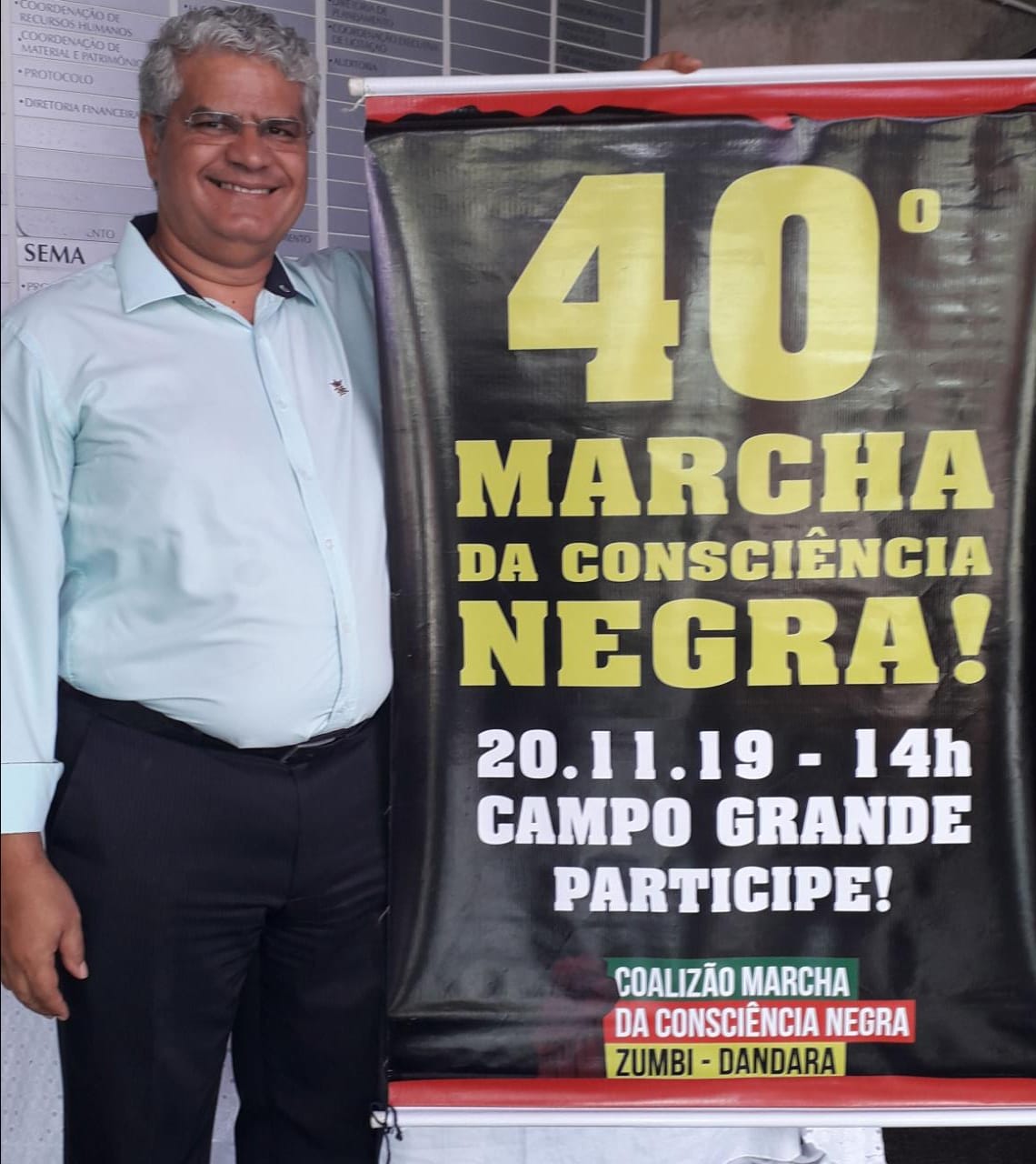 Emilson Piau, em publicação no Facebook em 2021 com referência a registro de Marcha da Consciência Negra realizada em 2019