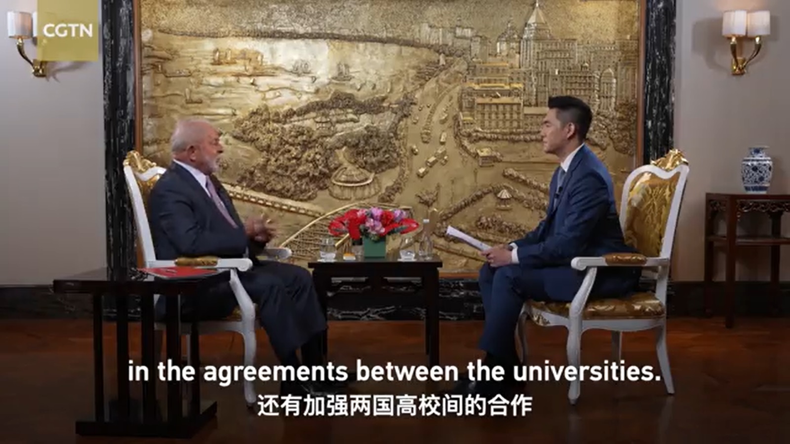 Presidente brasileiro falou ao canal de notícias CGTN e à agência Xinhua, em meio a extensa cobertura da visita no país