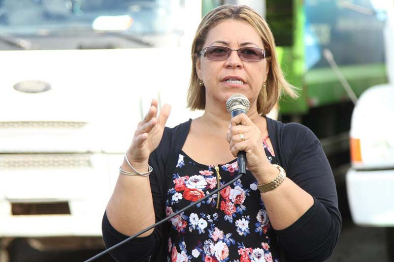 A coordenadora-geral do Sindilimp, Ana Angélica Rabello A coordenadora-geral do Sindilimp, Ana Angélica Rabello