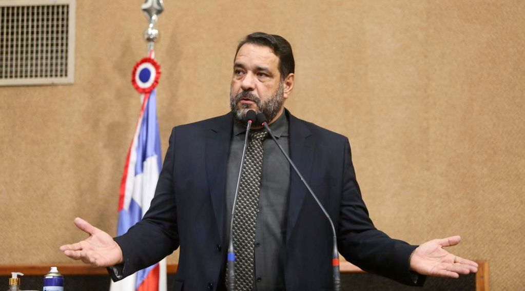 Na imagem, o deputado estadual Alan Sanches, do União Brasil, líder da bancada da oposição na Assembleia