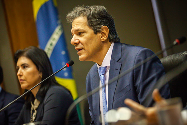 O ministro da Fazenda, Fernando Haddad (PT)