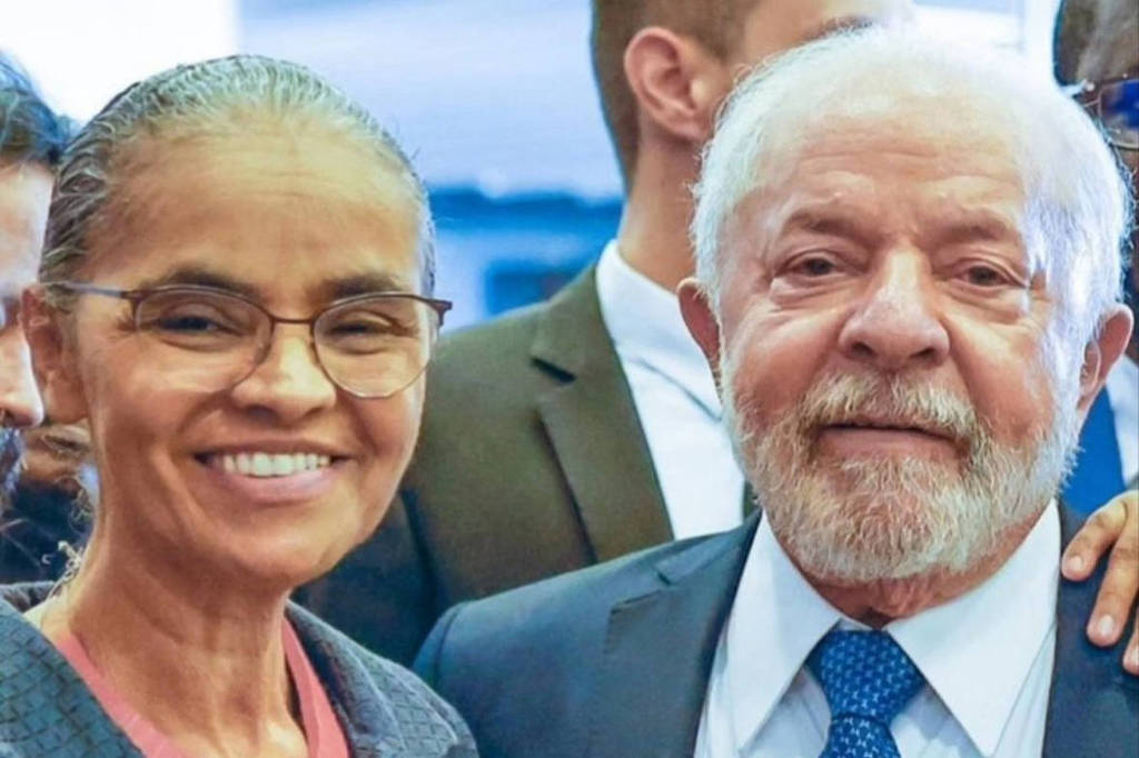 A ministra Marina Silva (Meio Ambiente e Mudança do Clima) e o presidente Lula