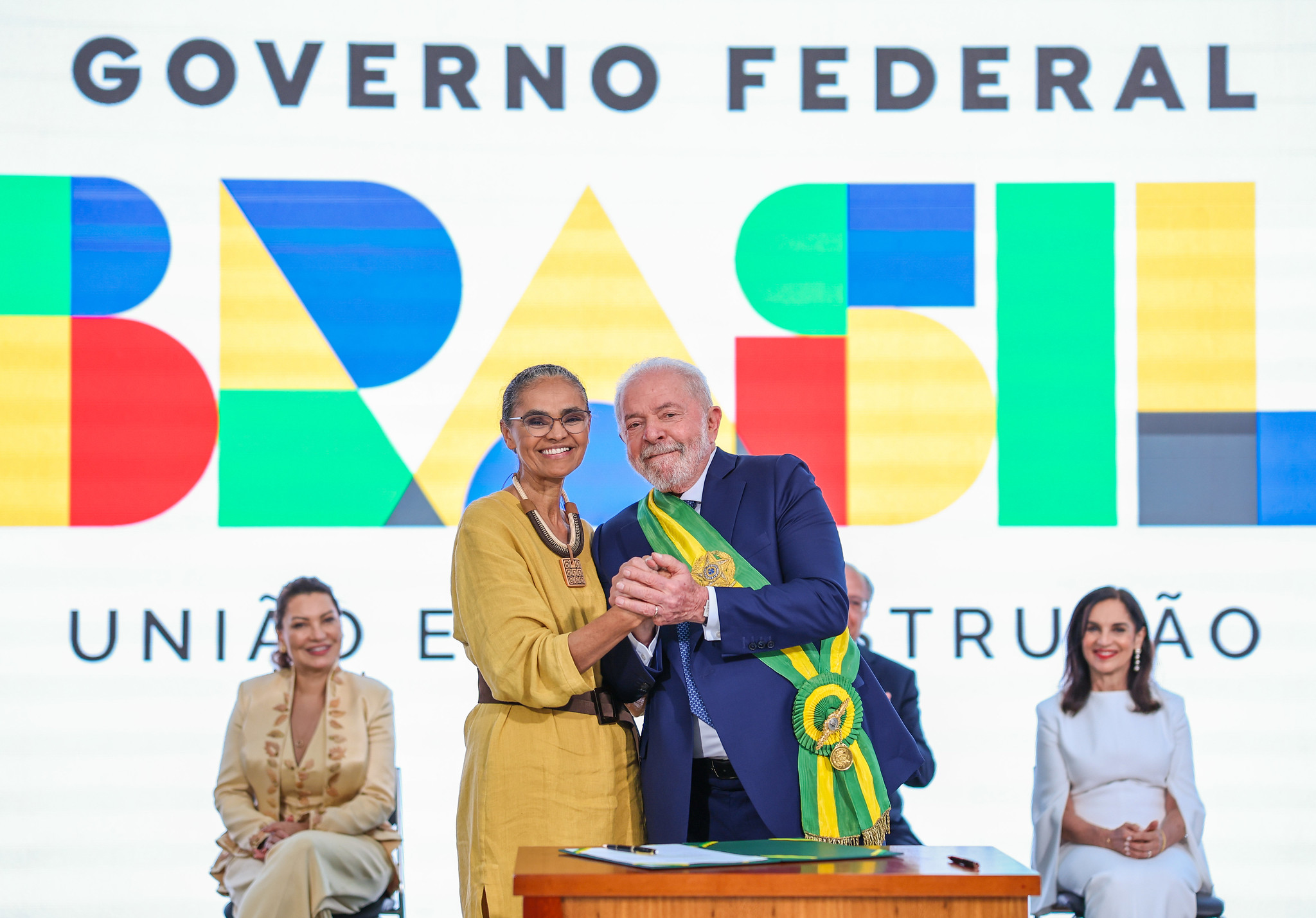 A ministra Marina Silva (Meio Ambiente) e o presidente Lula A ministra Marina Silva (Meio Ambiente) e o presidente Lula