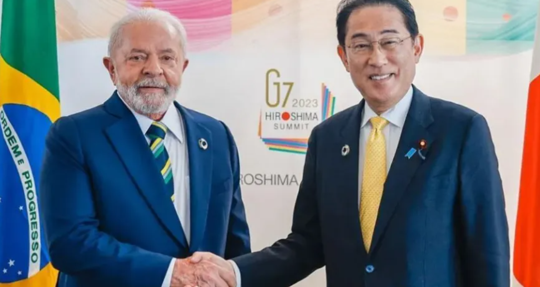 Presidente Luiz Inácio Lula da Silva e o primeiro-ministro do Japão Fumio Kishida