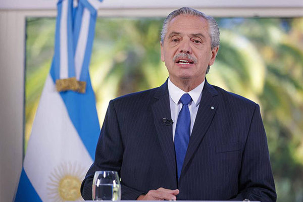 O presidente da Argentina, Alberto Fernández