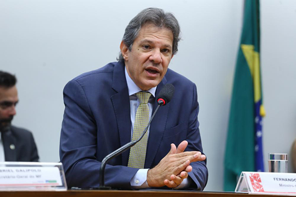 O ministro da Fazenda, Fernando Haddad