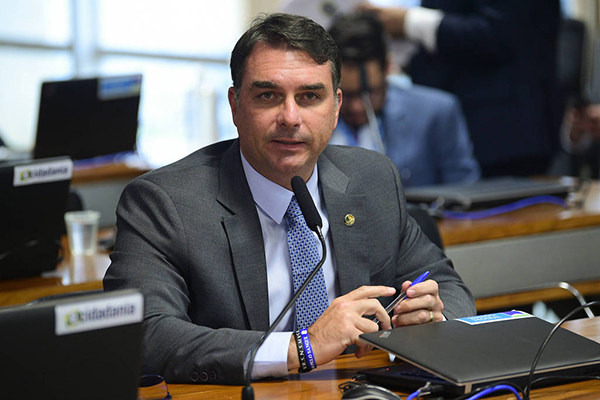 O senador Flávio Bolsonaro O senador Flávio Bolsonaro