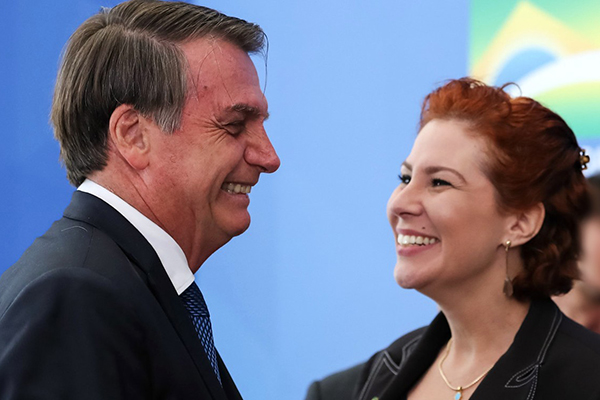 Jair Bolsonaro e Carla Zambelli Jair Bolsonaro e Carla Zambelli