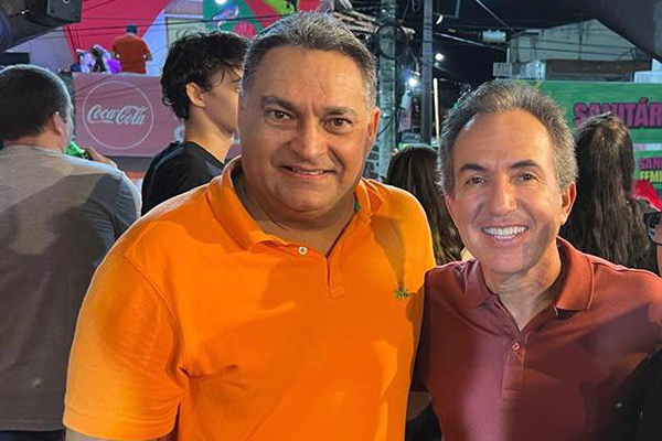 O deputado estadual Luciano Araujo (Solidariedade) e o prefeito de Conceição do Coité, Marcelo Araújo (União)