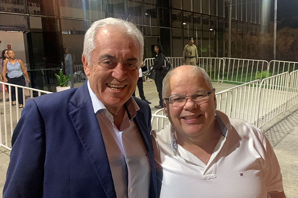 O senador Otto Alencar (PSD) e presidente de honra do MDB, Lúcio Vieira Lima