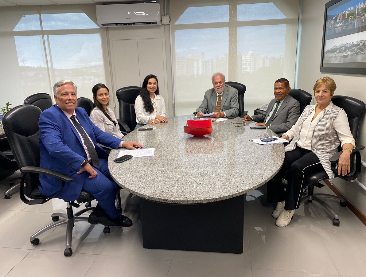 Da esquerda para a direita, Danilo José de Castro Estrela, Érica Bloizi Chenaud, Karina Menezes Franco, Francisco de Souza Andrade Netto, José Francisco de Carvalho Neto e Eunice Assis Faria Carvalho.