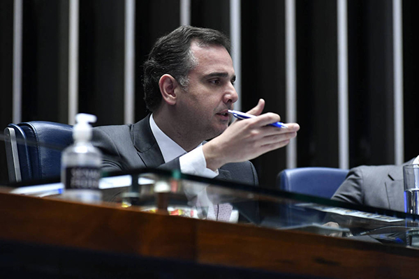 O presidente do Senado, Rodrigo Pacheco (PSD-MG)