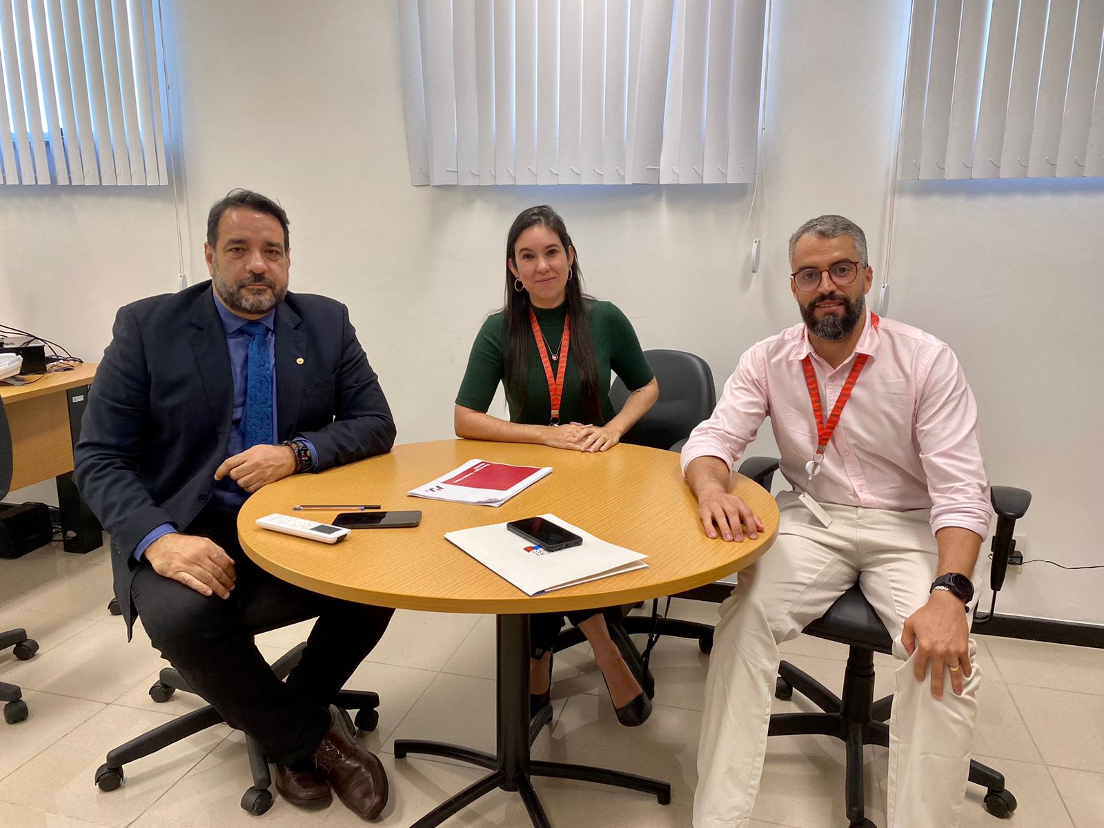 Alan Sanches conversou com o presidente da Bahia Norte, Guilherme Freire, e com a diretora de Engenharia da Monte Rodovias, Patrícia Alves