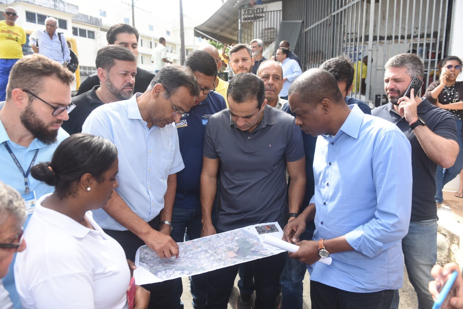 A incursão percorreu ruas da comunidade do Buraco da Gia, em Brotas, para análise de trecho a ser incluído no Programa Municipal de Recuperação de Canais.