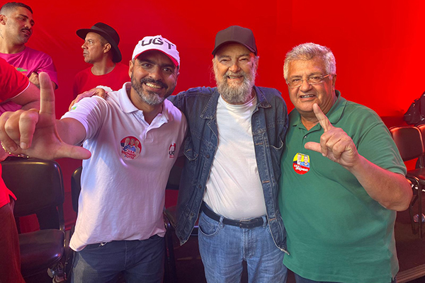 Marcelo Carvalho, José Luiz Penna (presidente do PV) e o deputado federal Bacelar