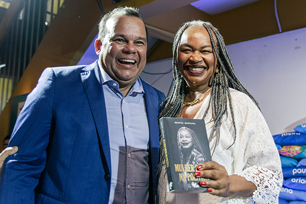 O vice-governador Geraldo Jr. (MDB) e a deputada estadual Olívia Santana (PCdoB)