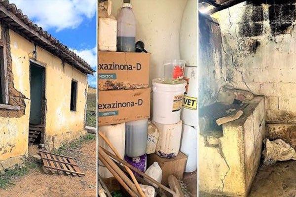 Local onde moravam 11 pessoas em  situação análoga à escravidão, em Santa Inês (BA) 