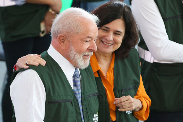 O presidente Lula (PT) e a ministra da Saúde, Nísia Trindade O presidente Lula (PT) e a ministra da Saúde, Nísia Trindade