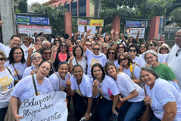 Manifestação de professores da rede estadual de ensino em Feira de Santana