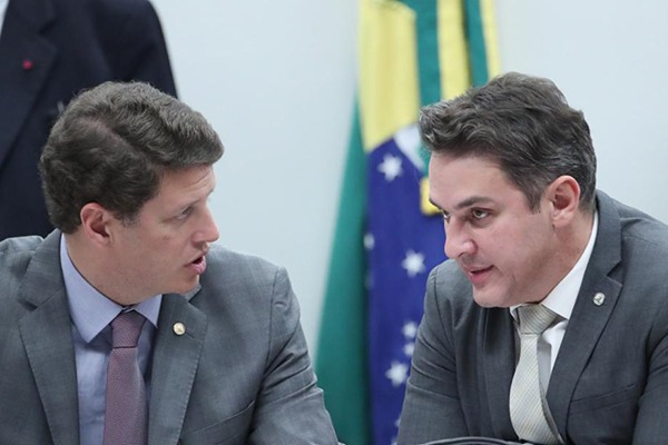 O relator e o presidente da CPI do MST, Ricardo Salles (PL-SP) e Tenente Coronel Zucco (Republicanos-RS), respectivamente