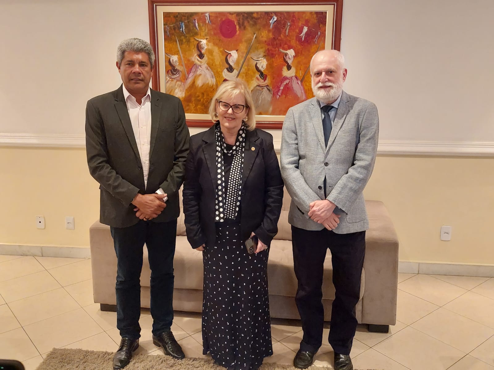 Jerônimo Rodrigues com a ministra do STF Rosa Weber e o presidente do TJ, Nilson Castelo Branco Jerônimo Rodrigues com a ministra do STF Rosa Weber e o presidente do TJ, Nilson Castelo Branco
