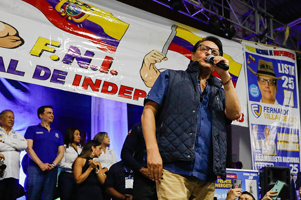 Fernando Villavicencio, candidato à Presidência do Equador, assassinado na quarta-feira (9)